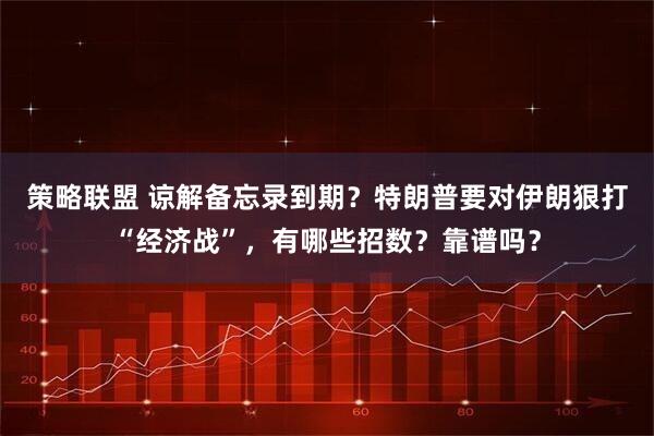策略联盟 谅解备忘录到期？特朗普要对伊朗狠打“经济战”，有哪些招数？靠谱吗？